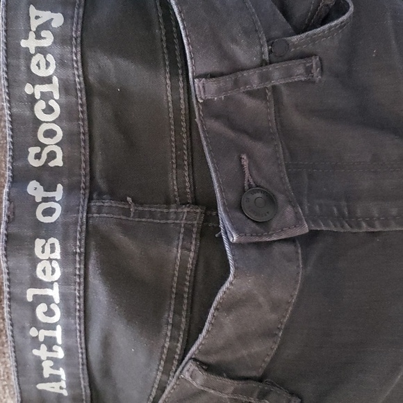 Articles of Society Mya Charcoal Skinny Jeans Gray Stretch Low Rise - Picture 8 of 10